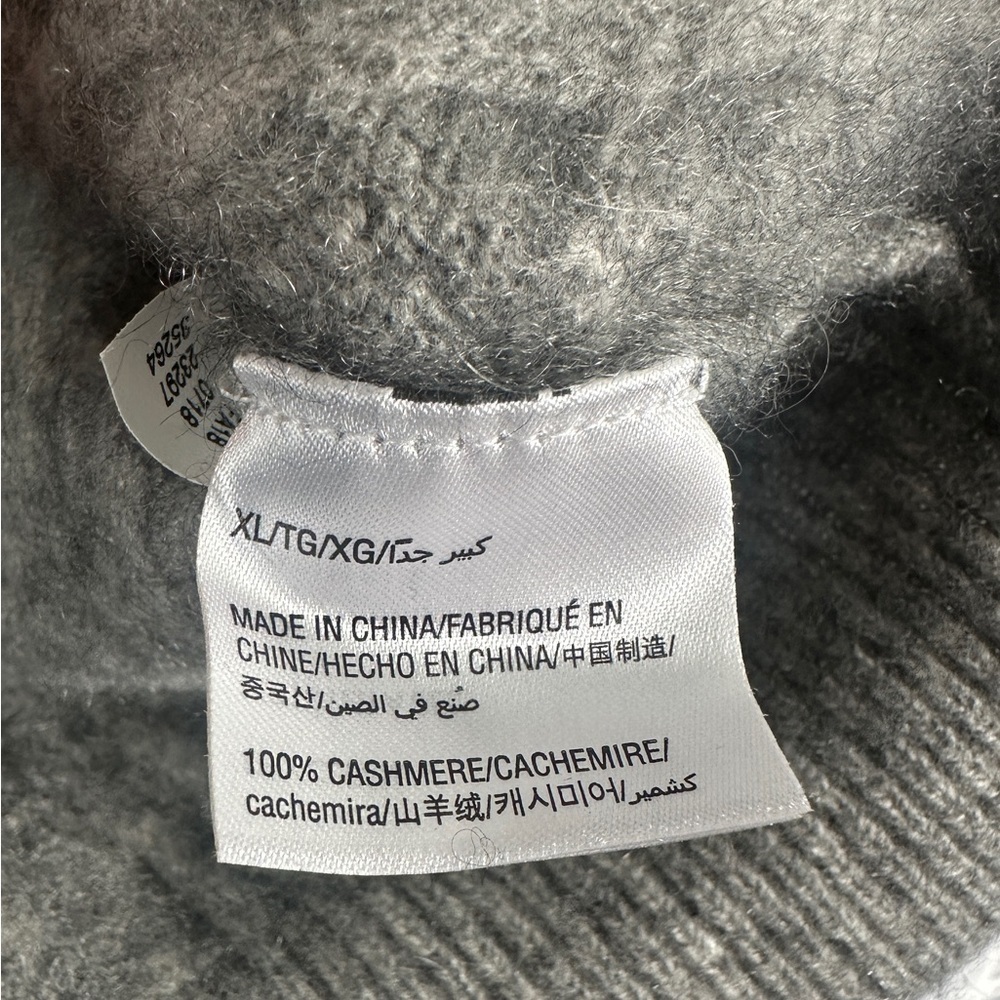 Cashmere Club Room Luxury Sweater Women’s XL Gray Cable Knit Academia Preppy - Picture 4 of 9